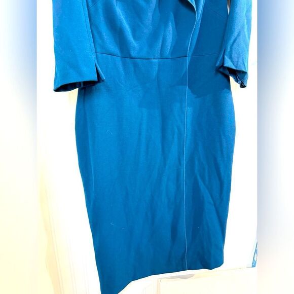 THE FOLD Islington Dress Dark Teal Sculpt
Stretch Crepe Elegant Dress SZ 12 - Picture 5 of 9